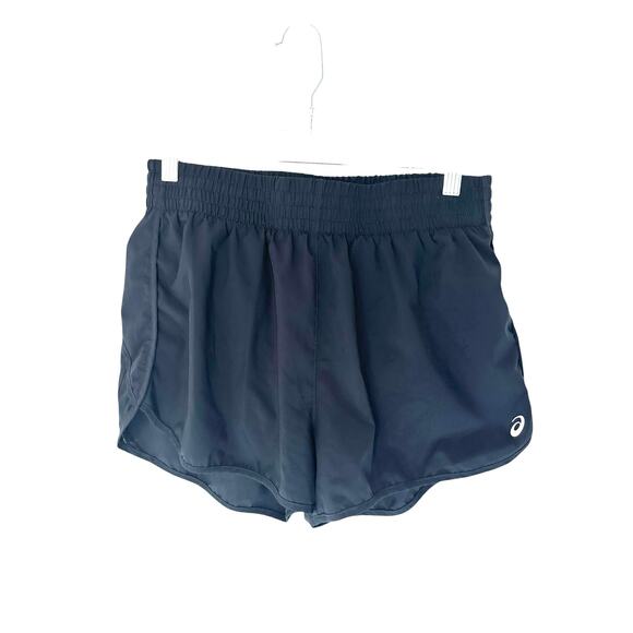 Asics Running Shorts Women's Black Athletic Workout Basic Pull On Medium - Picture 1 of 9